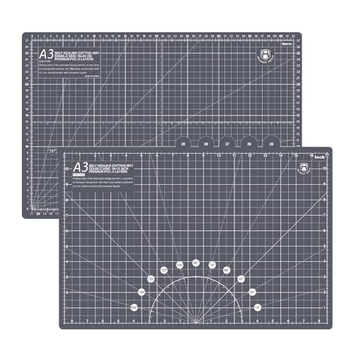Headley Tools Selbstheilende Schneidematte, 30,5 x 45,7 cm, langlebige rotierende Schneidematte, doppelseitig, 5-lagig, gerastert, A3-Schneidebrett für Handwerk, Stoff, Quilten, Nähen, Headley Tools Selbstheilende Schneidematte, 30,5 x 45,7 cm, langlebige rotierende Schneidematte, doppelseitig, 5-lagig, gerastert, A3-Schneidebrett für Handwerk, Stoff, Quilten, Nähen, von Headley Tools