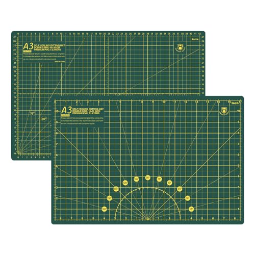 Headley Tools Selbstheilende Schneidematte, 30,5 x 45,7 cm, langlebige rotierende Schneidematte, doppelseitig, 5-lagig, gerastert, A3-Schneidebrett für Handwerk, Stoff, Quilten, Nähen, von Headley Tools