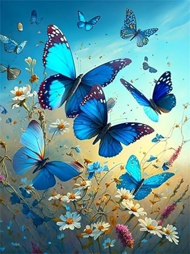 Blue Paint by Numbers Kits for Adults,Butterfly Painting by Number Kits On Canvas,DIY Craft Art Painting Kit Acrylic Pigment Drawing Paintwork for Gift Home Wall Decor 20x30cm Framed Blue Paint by Numbers Kits for Adults,Butterfly Painting by Number Kits On Canvas,DIY Craft Art Painting Kit Acrylic Pigment Drawing Paintwork for Gift Home Wall Decor 20x30cm Framed von Heaen