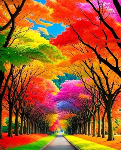 Colourful Paint by Numbers Kits for Adults,Trees Painting by Number Kits On Canvas,DIY Craft Art Painting Kit Acrylic Pigment Drawing Paintwork for Gift Home Wall Decor 60x75cm Frameless Colourful Paint by Numbers Kits for Adults,Trees Painting by Number Kits On Canvas,DIY Craft Art Painting Kit Acrylic Pigment Drawing Paintwork for Gift Home Wall Decor 60x75cm Frameless von Heaen