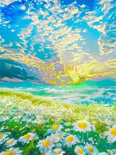 Daisies Paint by Numbers Kits for Adults,Sunset Painting by Number Kits On Canvas,DIY Craft Art Painting Kit Acrylic Pigment Drawing Paintwork for Gift Home Wall Decor 60x75cm Frameless Daisies Paint by Numbers Kits for Adults,Sunset Painting by Number Kits On Canvas,DIY Craft Art Painting Kit Acrylic Pigment Drawing Paintwork for Gift Home Wall Decor 60x75cm Frameless von Heaen