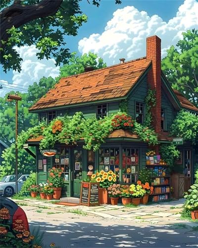 Flower Shop Paint by Numbers Kits for Adults,Beautiful Painting by Number Kits On Canvas,DIY Craft Art Painting Kit Acrylic Pigment Drawing Paintwork for Gift Home Wall Decor 30x40cm Framed Flower Shop Paint by Numbers Kits for Adults,Beautiful Painting by Number Kits On Canvas,DIY Craft Art Painting Kit Acrylic Pigment Drawing Paintwork for Gift Home Wall Decor 30x40cm Framed von Heaen