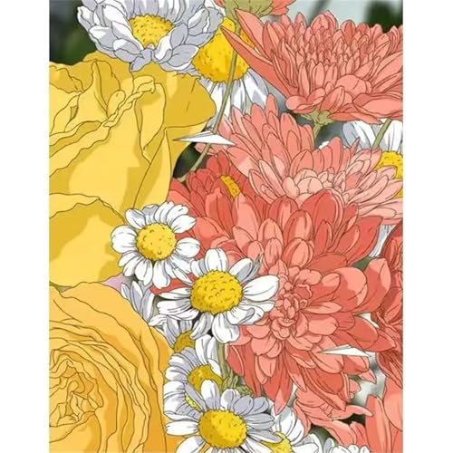 Heaen Malen Nach Zahlen Erwachsene Chrysantheme,DIY Handgemalt Ölgemälde Leinwand Kits Mit Pinsels und Acrylfarbe Als Geschenke und Heimdekoration Framed 55x70cm Heaen Malen Nach Zahlen Erwachsene Chrysantheme,DIY Handgemalt Ölgemälde Leinwand Kits Mit Pinsels und Acrylfarbe Als Geschenke und Heimdekoration Framed 55x70cm von Heaen