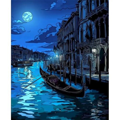Malen Nach Zahlen Erwachsene,DIY Schiff River Blue Handgemalt Ölgemälde Kit für Anfänger und Erwachsene Mit 3-Pinseln und Acrylfarbe für Home Wand Dekor Framed 55x70cm Malen Nach Zahlen Erwachsene,DIY Schiff River Blue Handgemalt Ölgemälde Kit für Anfänger und Erwachsene Mit 3-Pinseln und Acrylfarbe für Home Wand Dekor Framed 55x70cm von Heaen