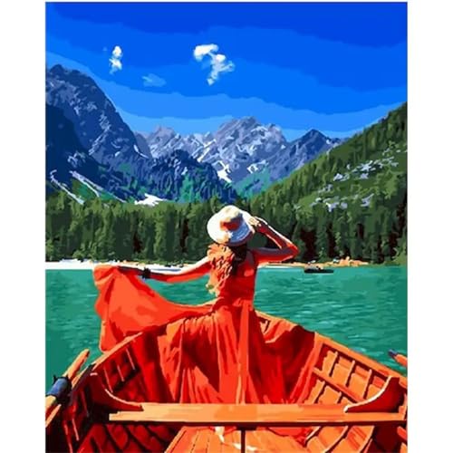 Malen Nach Zahlen Erwachsene,DIY Schiff Rotes Kleid Frau Handgemalt Ölgemälde Kit für Anfänger und Erwachsene Mit 3-Pinseln und Acrylfarbe für Home Wand Dekor Rahmenlos 30x50cm Malen Nach Zahlen Erwachsene,DIY Schiff Rotes Kleid Frau Handgemalt Ölgemälde Kit für Anfänger und Erwachsene Mit 3-Pinseln und Acrylfarbe für Home Wand Dekor Rahmenlos 30x50cm von Heaen