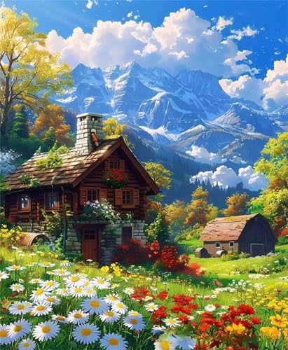 Malen Nach Zahlen Set für Erwachsene Weiße Gänseblümchen,DIY Handgemalt Ölgemälde Kit 60x75cm,Paint by Numbers Adult Mit 3 - Pinseln und Acrylfarbe für Home Decor Rahmenlos Haus Malen Nach Zahlen Set für Erwachsene Weiße Gänseblümchen,DIY Handgemalt Ölgemälde Kit 60x75cm,Paint by Numbers Adult Mit 3 - Pinseln und Acrylfarbe für Home Decor Rahmenlos Haus von Heaen