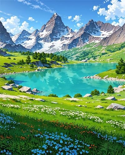 Mountains Paint by Numbers Kits for Adults,Lakes Painting by Number Kits On Canvas,DIY Craft Art Painting Kit Acrylic Pigment Drawing Paintwork for Gift Home Wall Decor 30x50cm Frameless Mountains Paint by Numbers Kits for Adults,Lakes Painting by Number Kits On Canvas,DIY Craft Art Painting Kit Acrylic Pigment Drawing Paintwork for Gift Home Wall Decor 30x50cm Frameless von Heaen