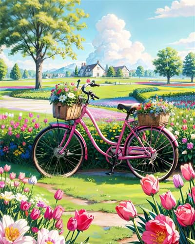 Tulips Paint by Numbers Kits for Adults,Bicycles Painting by Number Kits On Canvas,DIY Craft Art Painting Kit Acrylic Pigment Drawing Paintwork for Gift Home Wall Decor 20x30cm Framed Tulips Paint by Numbers Kits for Adults,Bicycles Painting by Number Kits On Canvas,DIY Craft Art Painting Kit Acrylic Pigment Drawing Paintwork for Gift Home Wall Decor 20x30cm Framed von Heaen