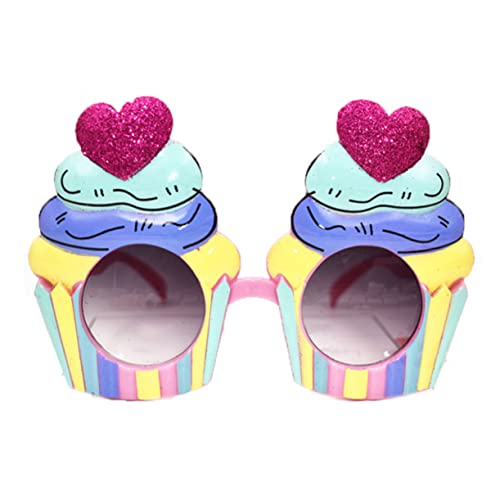 Healeved 1 Stück Cupcake Förmige Partybrille Lustige Dekorationsbrille für Erwachsene für Kostümpartys Kreative Fotoshootings von Healeved
