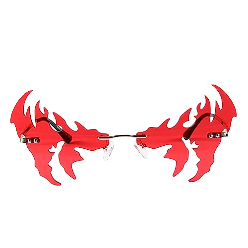 Healeved 1 Stück lustige Brille Party Kostümbrille Gläser geformt Rave-Brillenmänner lustige schauspiele Randlose Sonnenbrille rot Healeved 1 Stück lustige Brille Party Kostümbrille Gläser geformt Rave-Brillenmänner lustige schauspiele Randlose Sonnenbrille rot von Healeved