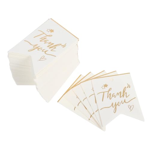 Healeved 100 Stück Dankeschön Anhänger für Hochzeitsgeschenke Dekorative Etiketten für Geburtstagsfeiern und aus Hochwertigem Kraftpapier mit Juteband von Healeved