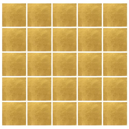 Healeved 100 Stück Goldfolien-Bonbonverpackungen 20 X 20 cm Quadratische Goldene Schokoladenverpackungen Alufolie Geschenkpapier DIY-Süßigkeiten-Schokoladenverpackung Für Hochzeit von Healeved