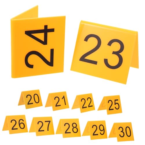 Healeved 10er-pack Tischnummernschilder Aus Acryl Tatortmarkierungen Zahlen 21–30 Für Partydekorationen Healeved 10er-pack Tischnummernschilder Aus Acryl Tatortmarkierungen Zahlen 21–30 Für Partydekorationen von Healeved