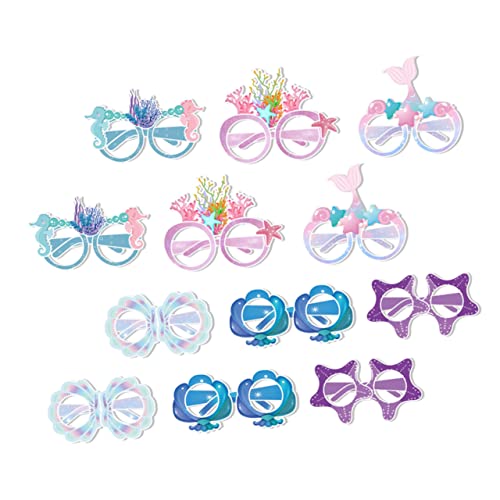 Healeved 12 Paar 3D Brillen Requisiten Party Foto Requisiten Kinderparty Brillen Kinderparty Brillen Kinderbrillen Buntes Papier von Healeved
