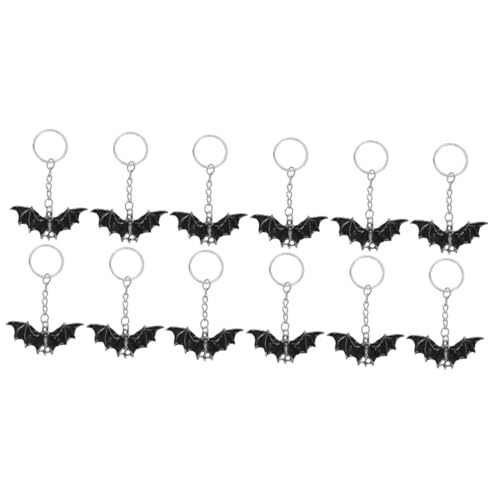 Healeved 12 Stck. Teiliges Fledermaus Schlüsselanhänger Vintage Halloween Dekoration für Taschen und Rucksäcke für Partys Kleine Aufmerksamkeit von Healeved