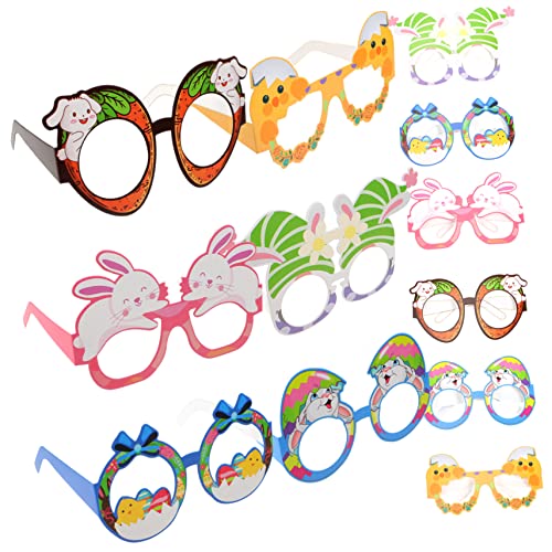 Healeved 12 Stück Teiliges Kreative Papier Partybrillen mit Osterhasen und Eier Motiven Leichte Wiederverwendbare Fotorequisiten für Erwachsene zu Ostern und Kindergeburtstagen Healeved 12 Stück Teiliges Kreative Papier Partybrillen mit Osterhasen und Eier Motiven Leichte Wiederverwendbare Fotorequisiten für Erwachsene zu Ostern und Kindergeburtstagen von Healeved