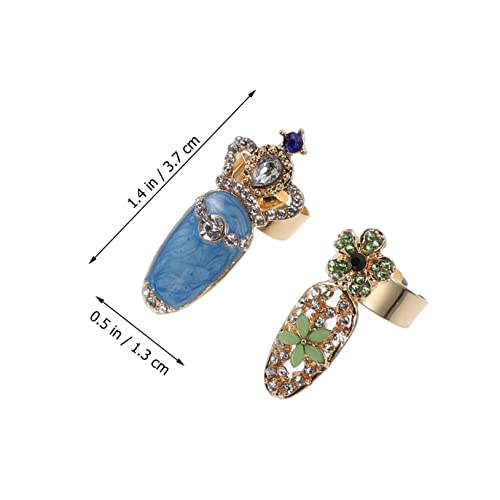 Healeved 12 Stück Teiliges Nail Art Ring mit Strasssteinen Offener Fingerring für Maniküre Modisches Nagelornament Einfach zu Tragen für Hochzeit Festival und Alltag Healeved 12 Stück Teiliges Nail Art Ring mit Strasssteinen Offener Fingerring für Maniküre Modisches Nagelornament Einfach zu Tragen für Hochzeit Festival und Alltag von Healeved