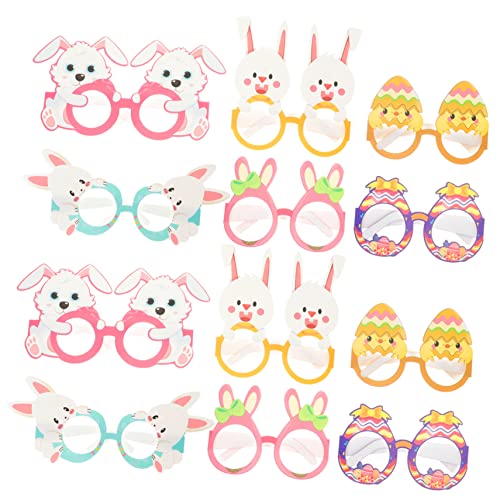 Healeved 12 Stück Teiliges Ostern Papierbrillen mit Osterhasen und Dekorative Partybrille als Foto Requisite und Kostümaccessoire für Mädchen und Osterfeiern Healeved 12 Stück Teiliges Ostern Papierbrillen mit Osterhasen und Dekorative Partybrille als Foto Requisite und Kostümaccessoire für Mädchen und Osterfeiern von Healeved