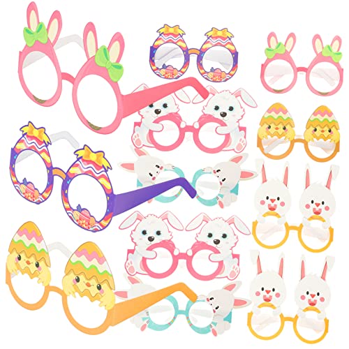 Healeved 12 Stück Teiliges Ostern Partybrillen aus Papier Bunte Kinderbrillen mit Osterhasen und Eier Motiven Leichte Foto Requisiten für Osterfest Karneval und Kindergeburtstag Healeved 12 Stück Teiliges Ostern Partybrillen aus Papier Bunte Kinderbrillen mit Osterhasen und Eier Motiven Leichte Foto Requisiten für Osterfest Karneval und Kindergeburtstag von Healeved