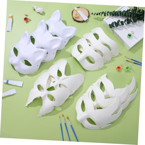 Healeved 12 Stück Teiliges Weiße Papiermasken Bemalen Stabile Universelle Blanko Katzen und Tiermasken mit Feinen Details für Halloween Cosplay Kostümpartys und Kreative DIY Dekoration Healeved 12 Stück Teiliges Weiße Papiermasken Bemalen Stabile Universelle Blanko Katzen und Tiermasken mit Feinen Details für Halloween Cosplay Kostümpartys und Kreative DIY Dekoration von Healeved