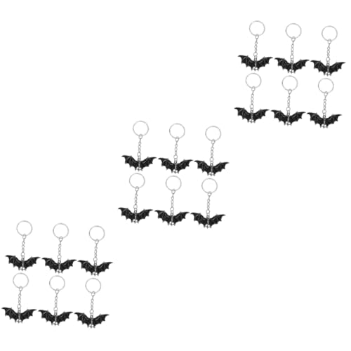 Healeved 18 Stck. Halloween Schlüsselanhänger mit Fledermaus Charms Dekorative Schlüsselringe für Taschen Partygeschenke und Deko Accessoires von Healeved