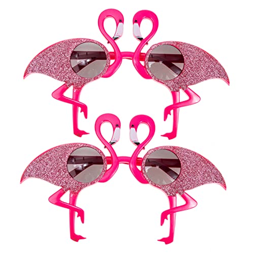 Healeved 2 Paare Flamingo-brille Rosa Flamingo-party-requisiten Spaß Flamme Strand Sommer Rave Gläser Trendy Fotobox-brille Fotokabine Requisiten Brillen Lustige Brillen Plastik von Healeved