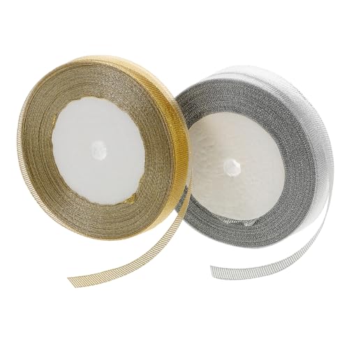 Healeved 2 Rollen Glitzerndes Silbernes Zwiebelband Schleifenmacher Metallbänder Glitzernde Bänder Metallisches Geschenkband Bastelbänder Bastelband Kartenband Party Healeved 2 Rollen Glitzerndes Silbernes Zwiebelband Schleifenmacher Metallbänder Glitzernde Bänder Metallisches Geschenkband Bastelbänder Bastelband Kartenband Party von Healeved