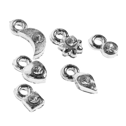 Healeved 2 Sätze Nagelanhänger Nail Charms Silber Dangle Nail Schmuck Maniküre Charms DIY Nagelkunst Zubehör für Professionelle Nagelstudios und Heimgebrauch von Healeved