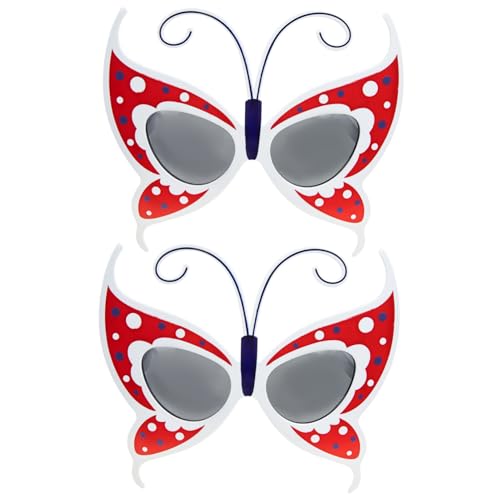 Healeved 2 Stück Design Partybrille Kunststoff Lustige Accessoires für Geburtstagsfeiern Festivals Tanzveranstaltungen Auffällige Farben für Unvergessliche Fotos von Healeved