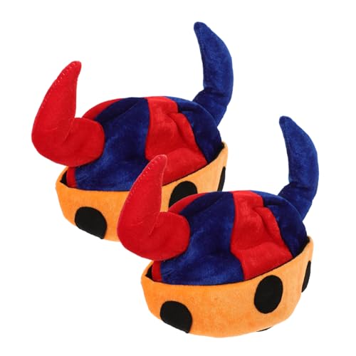 Healeved 2 Stück Partyhut Clown-kopfschmuck Fälschung Lustig Cosplay-clown-hut Clownhut Clown-kopfbedeckung Clown-kostüm-hut Karnevalshüte Clown-hut-requisite Clown-zubehör Vliesstoff von Healeved
