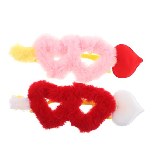 Healeved 2 Stück Plüsch Herz Sonnenbrillen für Frauen und Männer Lustige Partybrille mit Cupid Herzform Komfortabel Auffällig für Valentinstag Junggesellinnenabschied Karneval und Healeved 2 Stück Plüsch Herz Sonnenbrillen für Frauen und Männer Lustige Partybrille mit Cupid Herzform Komfortabel Auffällig für Valentinstag Junggesellinnenabschied Karneval und von Healeved