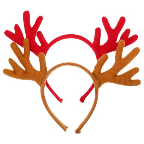 Healeved 2 Stück Plüsch-Weihnachts-Geweih-Haarbänder Entzückende Elch-Stirnbänder Für Feiertagspartys Süße Dekorative Accessoires In Gelb Und Rot Für Kostümveranstaltungen Und Feste Healeved 2 Stück Plüsch-Weihnachts-Geweih-Haarbänder Entzückende Elch-Stirnbänder Für Feiertagspartys Süße Dekorative Accessoires In Gelb Und Rot Für Kostümveranstaltungen Und Feste von Healeved