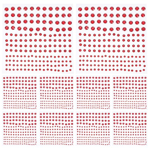 Healeved 20 Stück Acryl-Nagel-Edelstein-Aufkleber – 3 mm/4 mm/6 mm Schmuckperlen für Kunstdesigns – kleberfreie Nagelaufkleber für French-Maniküre-Fingerdekorationen von Healeved