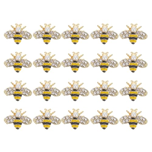 Healeved 20 Stück Teiliges Bienen Nail Art aus Langlebiger Legierung Kreative DIY Nagelornamente für Stilvolle Maniküre Glänzende Bienen formen Zubehör für Individuelle Nageldesigns Healeved 20 Stück Teiliges Bienen Nail Art aus Langlebiger Legierung Kreative DIY Nagelornamente für Stilvolle Maniküre Glänzende Bienen formen Zubehör für Individuelle Nageldesigns von Healeved