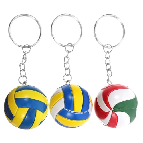 Healeved 3 Dekorative Volleyball-Schlüsselanhänger Multifunktions-Schlüsselanhänger Mini-Volleyball Am Schlüsselring Tragbare Schlüsselanhänger Als Belohnung Für von Healeved