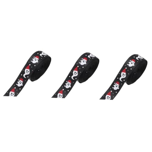 Healeved 3 Rollen Halloween Dekorationsband Yards Diy Geschenkbänder für Halloween Bedruckt mit Gruseligen Motiven für Verpackungen und Bastelarbeiten von Healeved