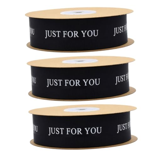 Healeved 3 Rollen Hochzeitsschleifenband Schwarz For You Großzügig Bedrucktes Geschenkband Für Valentinstag Blumenverzierung Partydekoration Vielseitig Einsetzbar Healeved 3 Rollen Hochzeitsschleifenband Schwarz For You Großzügig Bedrucktes Geschenkband Für Valentinstag Blumenverzierung Partydekoration Vielseitig Einsetzbar von Healeved