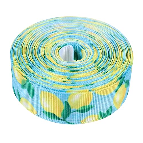 Healeved 3 Rollen Zitronen Themen Band Breit Yards Dekoratives Geschenkband für Partys und Bastelarbeiten Langlebig und Vielseitig Einsetzbar für Kreative Diy Projekte von Healeved