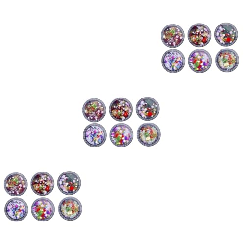 Healeved 3 Sätze Weihnachtliche Nailart Ornamente Nailart Zubehör Schneeflocken Nagelaufkleber Nailart Charms Weihnachtliche Nagel Strasssteine Weihnachtliche Nailart 6Boxen*3 von Healeved