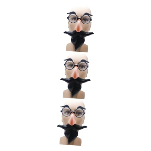 Healeved 3 Stck. Bartbrille verrückte Brille lustig gefälscht Erwachsene Halloween-Brille Schnurrbart Kostüm schnapsgläser Healeved 3 Stck. Bartbrille verrückte Brille lustig gefälscht Erwachsene Halloween-Brille Schnurrbart Kostüm schnapsgläser von Healeved