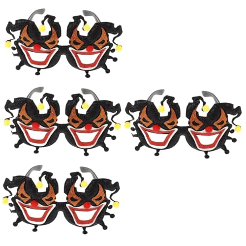 Healeved 4 Paare Halloween Brille Einzigartige Cosplay Partybrille für Halloween Themenfeiern Kreative Accessoires für Spaß und Fotomomente für Kostümpartys und Besondere Anlässe von Healeved