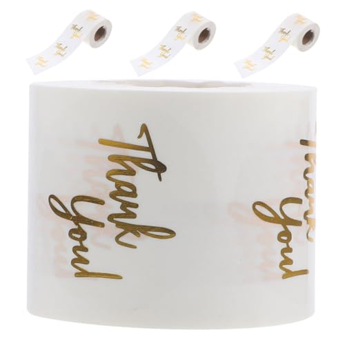 Healeved 4 Rollen Runde Transparente Etiketten für Verpackungen für Hochzeiten Partys und Geschäftsanwendungen Healeved 4 Rollen Runde Transparente Etiketten für Verpackungen für Hochzeiten Partys und Geschäftsanwendungen von Healeved