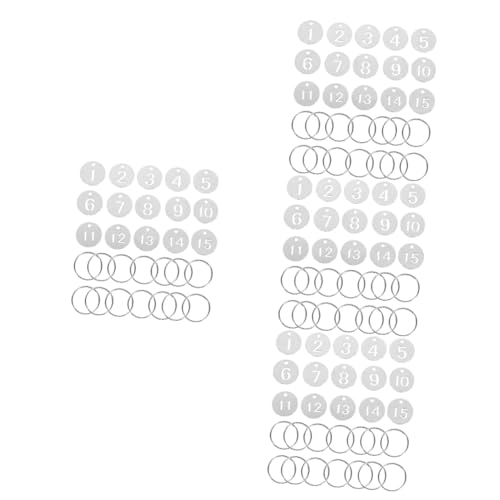 Healeved 4 Sätze Nummernschild Etikett Bezeichner Schlüssel Stichworte Ring Rostfreier 15 Stück * 4 Healeved 4 Sätze Nummernschild Etikett Bezeichner Schlüssel Stichworte Ring Rostfreier 15 Stück * 4 von Healeved