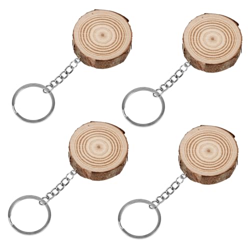 Healeved 4 Stück Handgefertigte Holzscheiben Schlüsselanhänger Runde DIY Holzplatten für Kreative Bastelprojekte Hochzeitsdekoration und Schlüsselanhänger Leicht und Langlebig Healeved 4 Stück Handgefertigte Holzscheiben Schlüsselanhänger Runde DIY Holzplatten für Kreative Bastelprojekte Hochzeitsdekoration und Schlüsselanhänger Leicht und Langlebig von Healeved