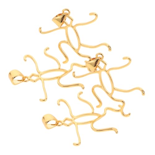 Healeved 4 Stück Kupferanhänger leer Schmuckzubehör, Anhänger Krallenanhänger blanko Golden Healeved 4 Stück Kupferanhänger leer Schmuckzubehör, Anhänger Krallenanhänger blanko Golden von Healeved
