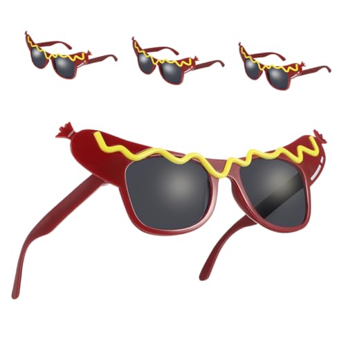 Healeved 4 Stück Lustige Hot Dog Brille Teiliges Partybrille Maskerade Kostüm Zubehör für Erwachsene und Vielseitige Foto Requisiten für Fasching Halloween Geburtstagsfeier Healeved 4 Stück Lustige Hot Dog Brille Teiliges Partybrille Maskerade Kostüm Zubehör für Erwachsene und Vielseitige Foto Requisiten für Fasching Halloween Geburtstagsfeier von Healeved