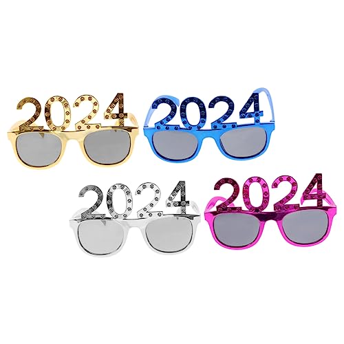 Healeved 4 Stück Teiliges Partybrillen Gold Silber Blau und Lustige Neujahrsbrille für Silvester Karneval Kostüm Unisex Auffällige Rahmen für Unvergessliche Feier Healeved 4 Stück Teiliges Partybrillen Gold Silber Blau und Lustige Neujahrsbrille für Silvester Karneval Kostüm Unisex Auffällige Rahmen für Unvergessliche Feier von Healeved