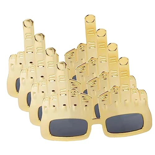 Healeved 4 Stück lustige Brille Party-Streich-Brille Lustige Maskerade -Brillen funky Lustiger Streich Hawaiianische Sonnenbrille tun so, als ob sie eine Brille hätten Stk Golden Healeved 4 Stück lustige Brille Party-Streich-Brille Lustige Maskerade -Brillen funky Lustiger Streich Hawaiianische Sonnenbrille tun so, als ob sie eine Brille hätten Stk Golden von Healeved