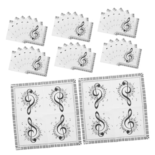 Healeved 40 Stück Quadratische Servietten Aus Seidenpapier Mit Musiknoten Party Servietten Musiknoten Partydekorationen Bedruckte Servietten Servietten Mit Musiknoten Bedruckte von Healeved