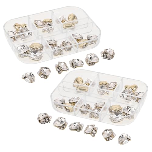 Healeved 48 Stück Teiliges Glas-nagel-strasssteine Transparente Flatback Charms Vielseitig für DIY Nail Art Schmuckherstellung Hochzeit und Alltag Einfache Anwendung Praktische Healeved 48 Stück Teiliges Glas-nagel-strasssteine Transparente Flatback Charms Vielseitig für DIY Nail Art Schmuckherstellung Hochzeit und Alltag Einfache Anwendung Praktische von Healeved